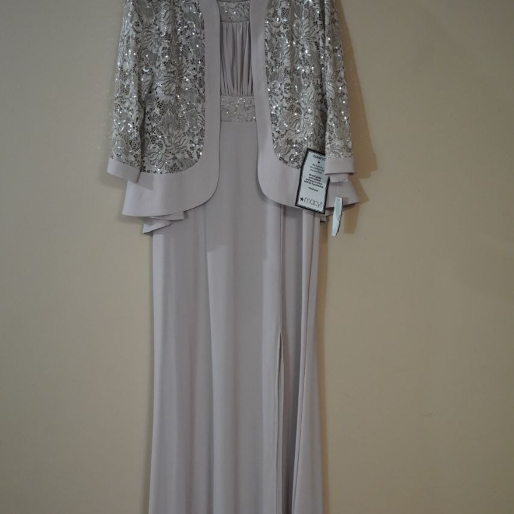 Elegant Champagne Evening Gown with Jacket